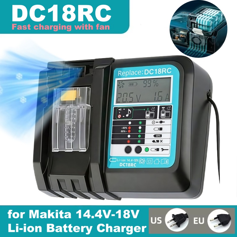 Makita Drill Hp1640 - Pengisian Cepat DC18RC dengan Kipas Pengisi